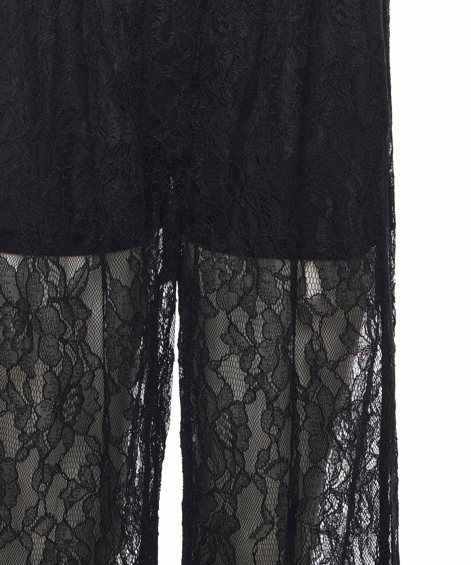 Pantaloni ampi in pizzo 105501 A2R7Z99 PINKO 