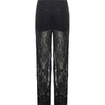 Pantaloni ampi in pizzo 105501 A2R7Z99 PINKO 