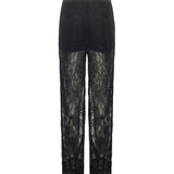 Pantaloni ampi in pizzo 105501 A2R7Z99 PINKO 