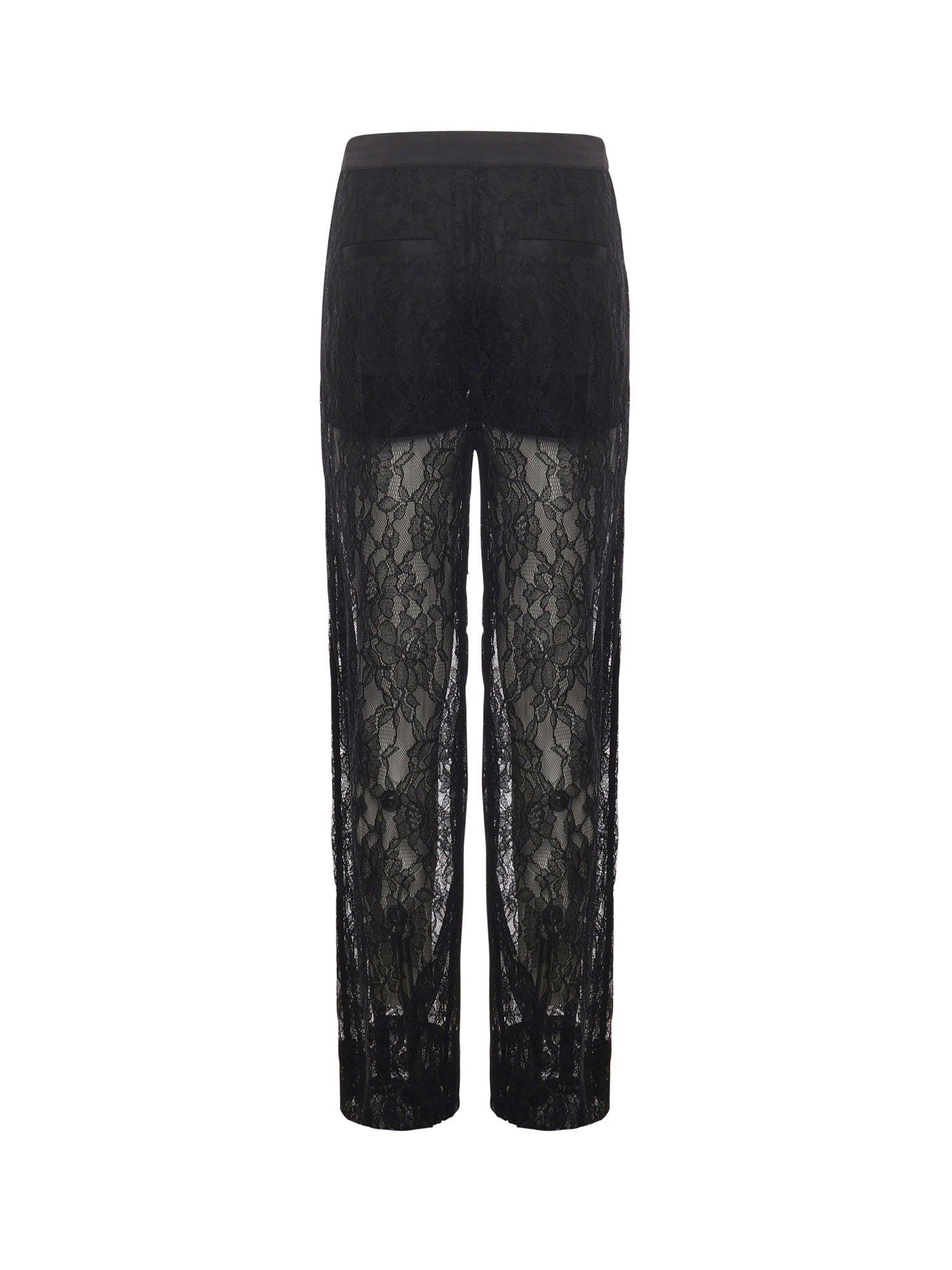 Pantaloni ampi in pizzo 105501 A2R7Z99 PINKO 