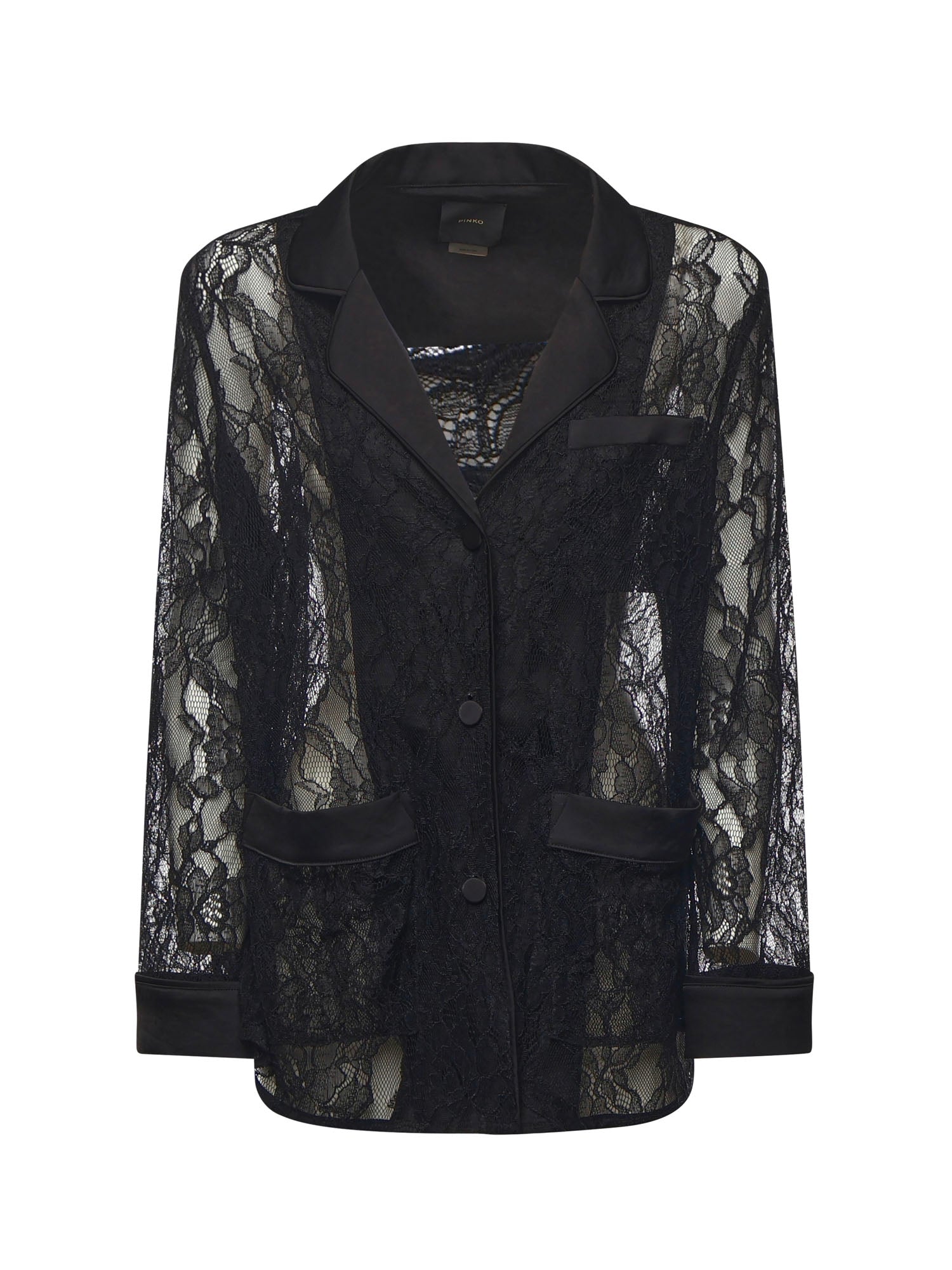 Giacca in pizzo e satin 105502 A2R7Z99 PINKO 