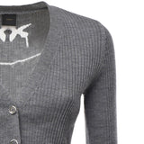 Cardigan a costine con logo 105506 A18MII2 PINKO 