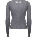 Cardigan a costine con logo 105506 A18MII2 PINKO 