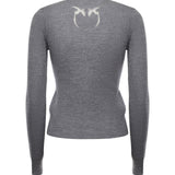Cardigan a costine con logo 105506 A18MII2 PINKO 