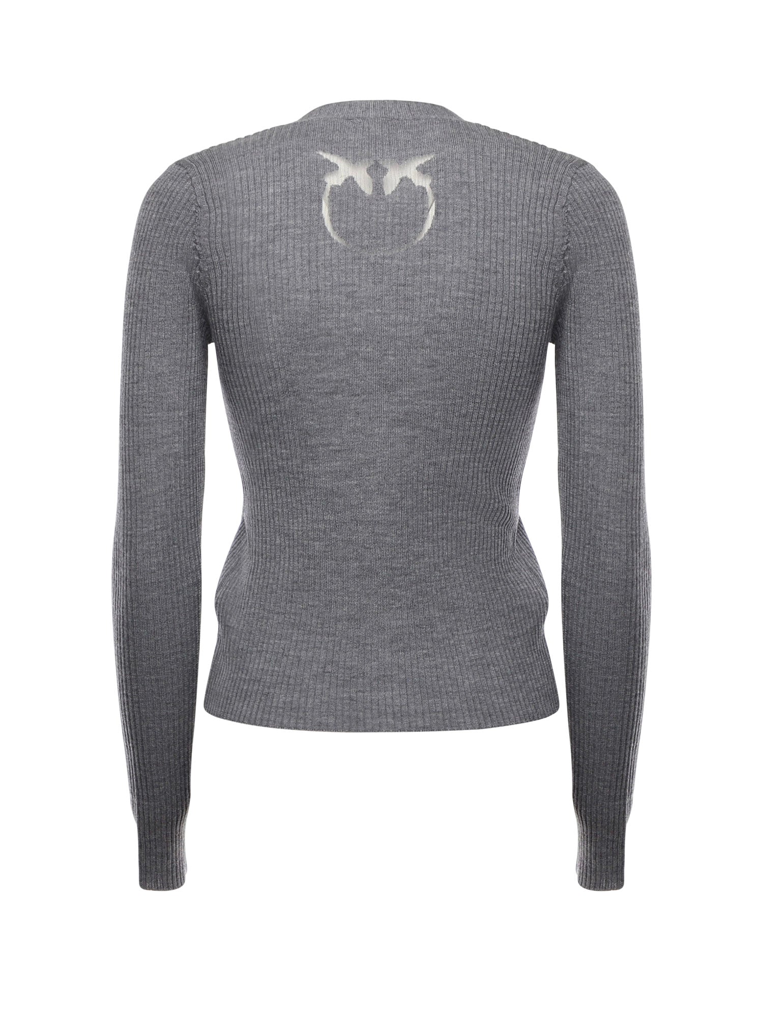 Cardigan a costine con logo 105506 A18MII2 PINKO 