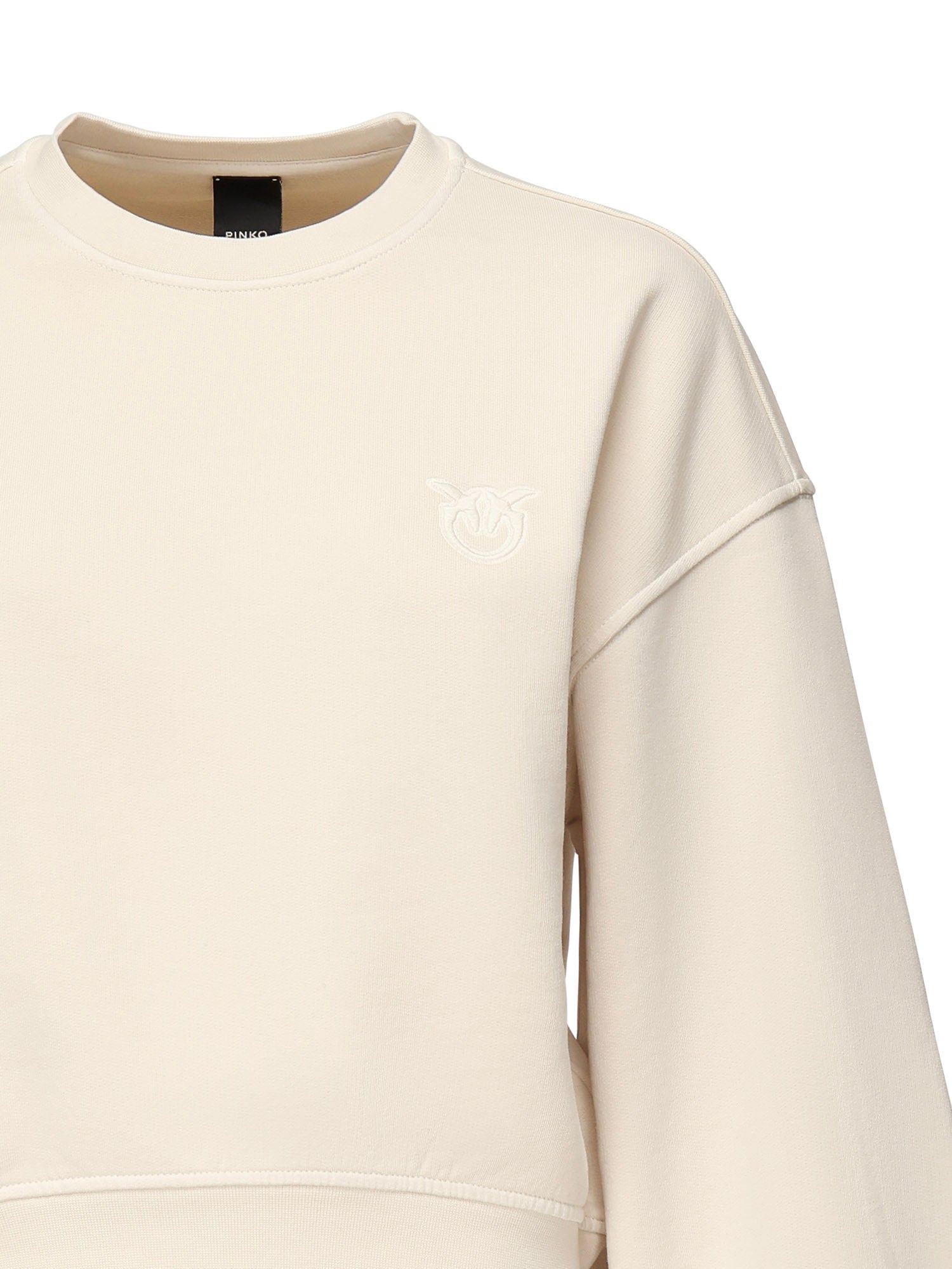 Felpa cropped con logo 105510 A2RBC03 PINKO 