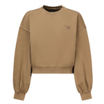 Felpa cropped con logo<BR/> 105510 A2RBM10 PINKO 