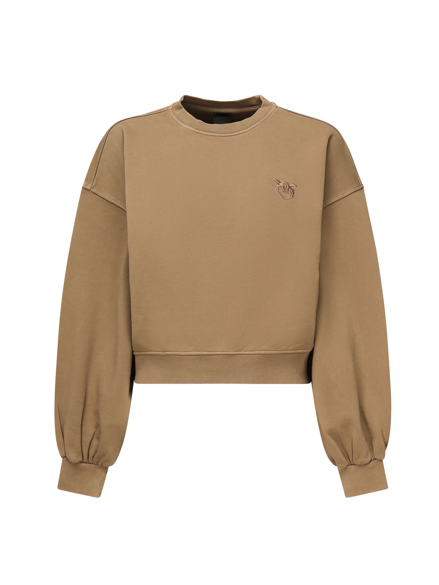Felpa cropped con logo<BR/> 105510 A2RBM10 PINKO 