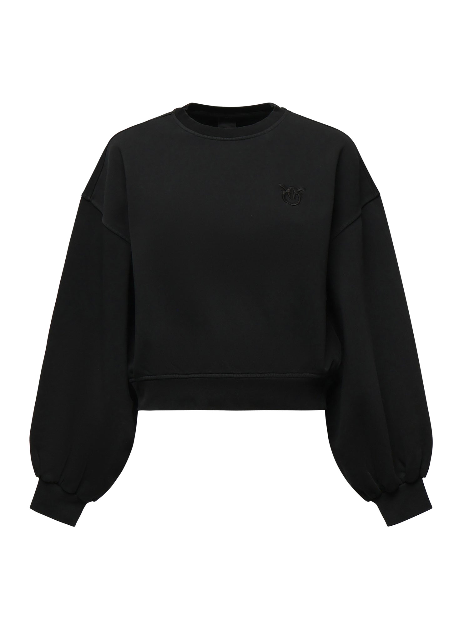 Felpa cropped con logo 105510 A2RBZ99 PINKO 