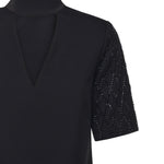 Abito stile T-shirt con strass 105523 A2POZ99 PINKO 