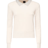 Maglia con colletto e strass<BR/><BR/> 105530 A2S4I23 PINKO 