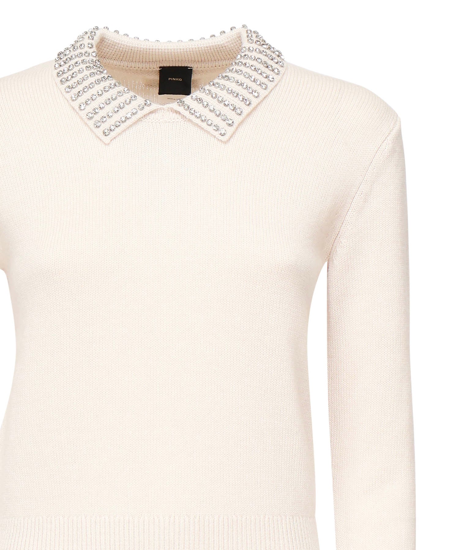 Maglia con colletto e strass<BR/><BR/> 105530 A2S4I23 PINKO 