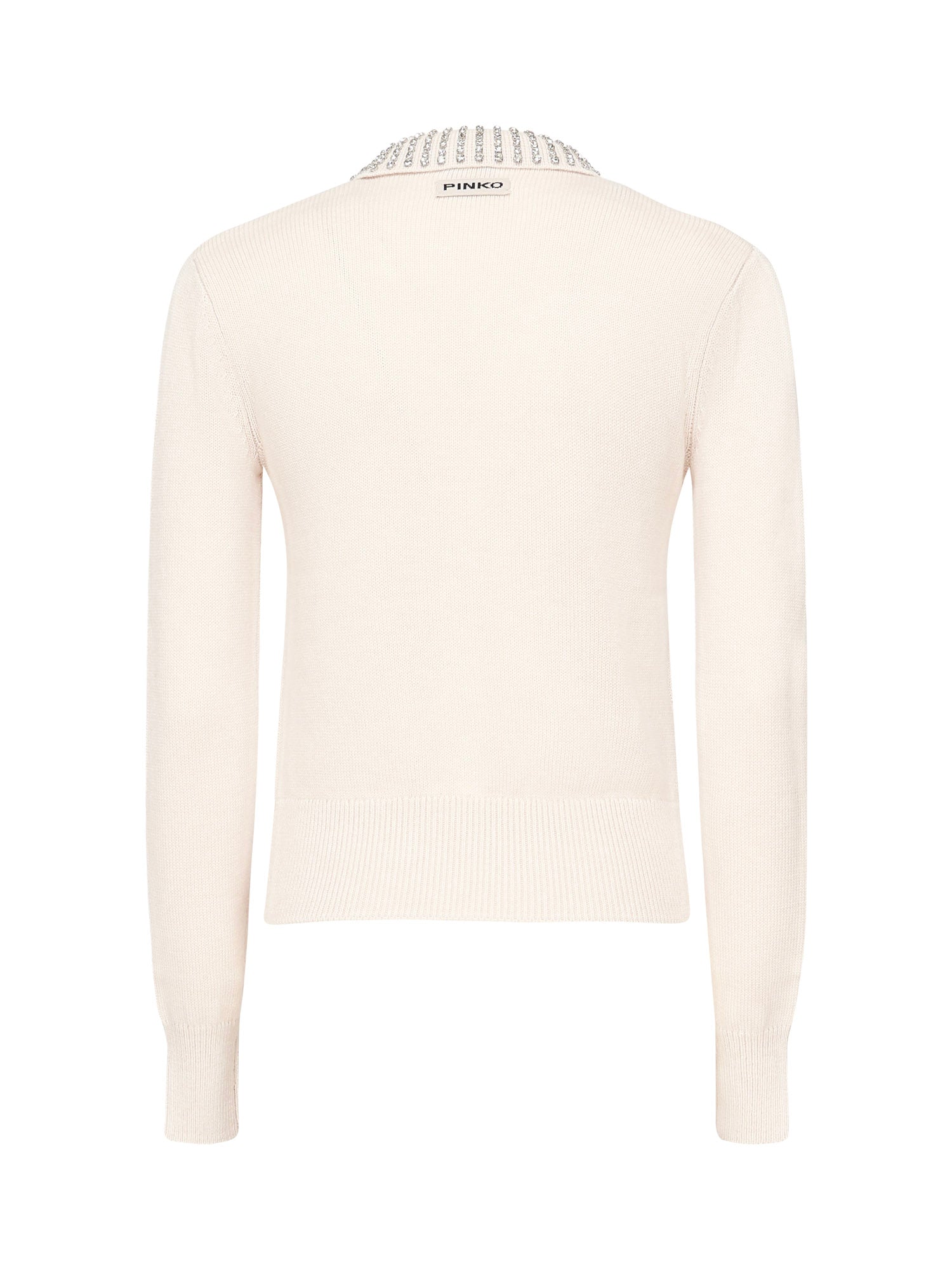 Maglia con colletto e strass<BR/><BR/> 105530 A2S4I23 PINKO 