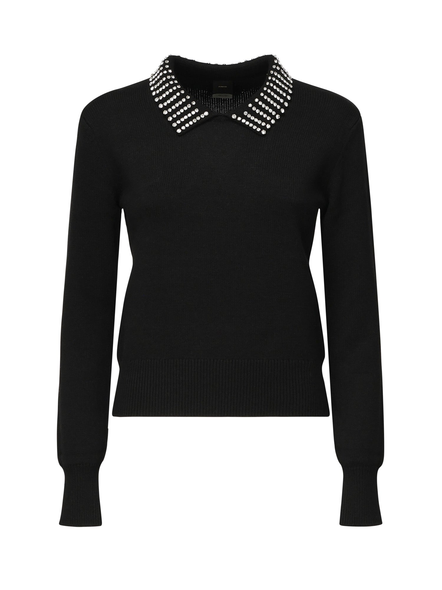 Maglia con colletto e strass<BR/> 105530 A2S4Z99 PINKO 