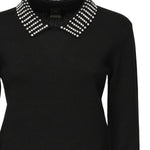 Maglia con colletto e strass<BR/> 105530 A2S4Z99 PINKO 