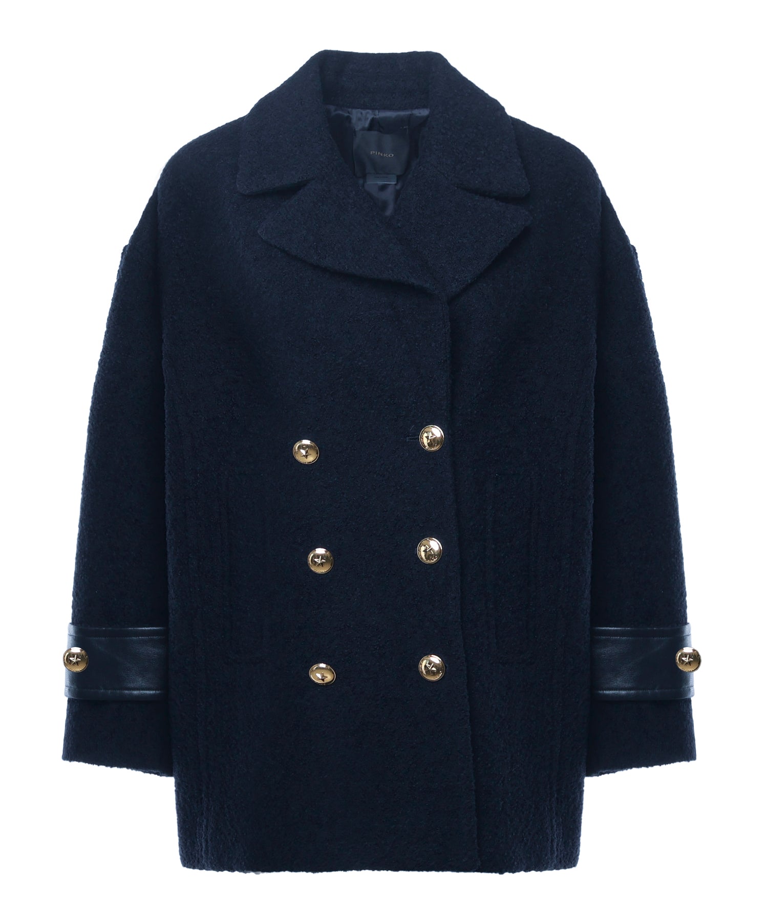 Cappotto caban doppiopetto in bouclé 105559 A2SHG02 PINKO 