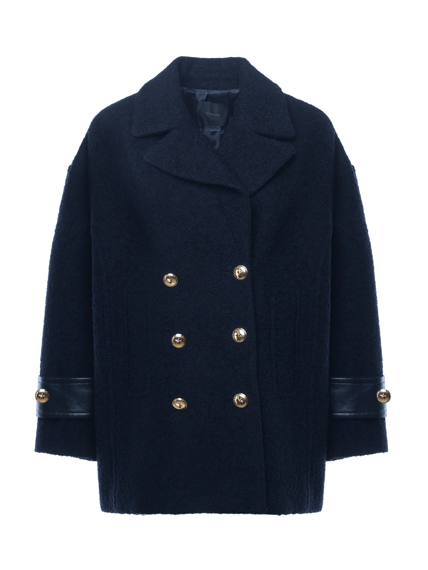 Cappotto caban doppiopetto in bouclé 105559 A2SHG02 PINKO 