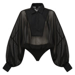 Body in chiffon e popeline 105571 A2VNZ99 PINKO 