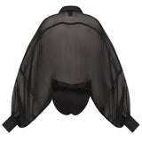 Body in chiffon e popeline 105571 A2VNZ99 PINKO 
