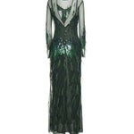 Abito con paillettes e piume 105579 A2SYAS0 PINKO 