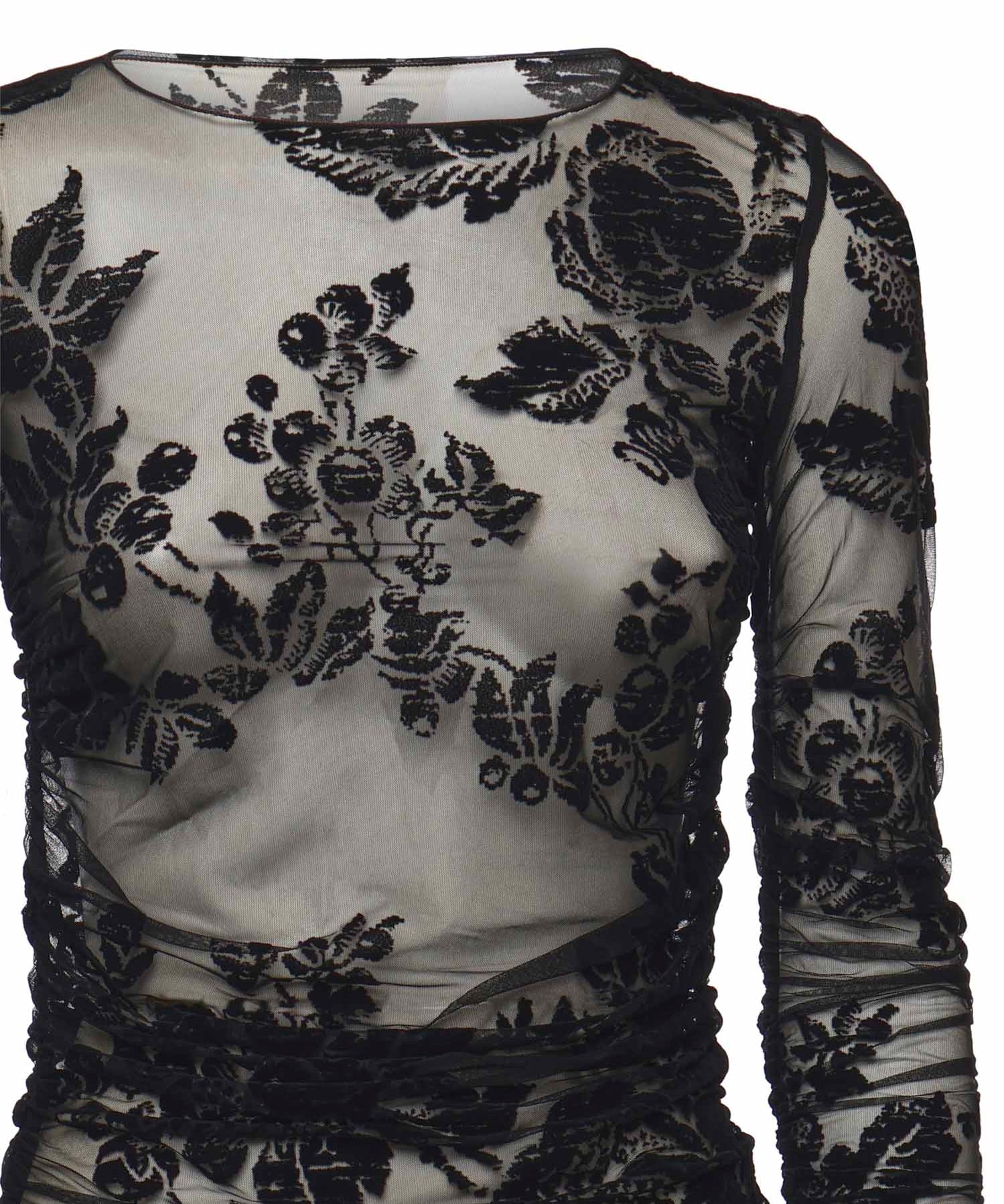 Maglia trasparente stampa flock 105601 A2QDZD0 PINKO 