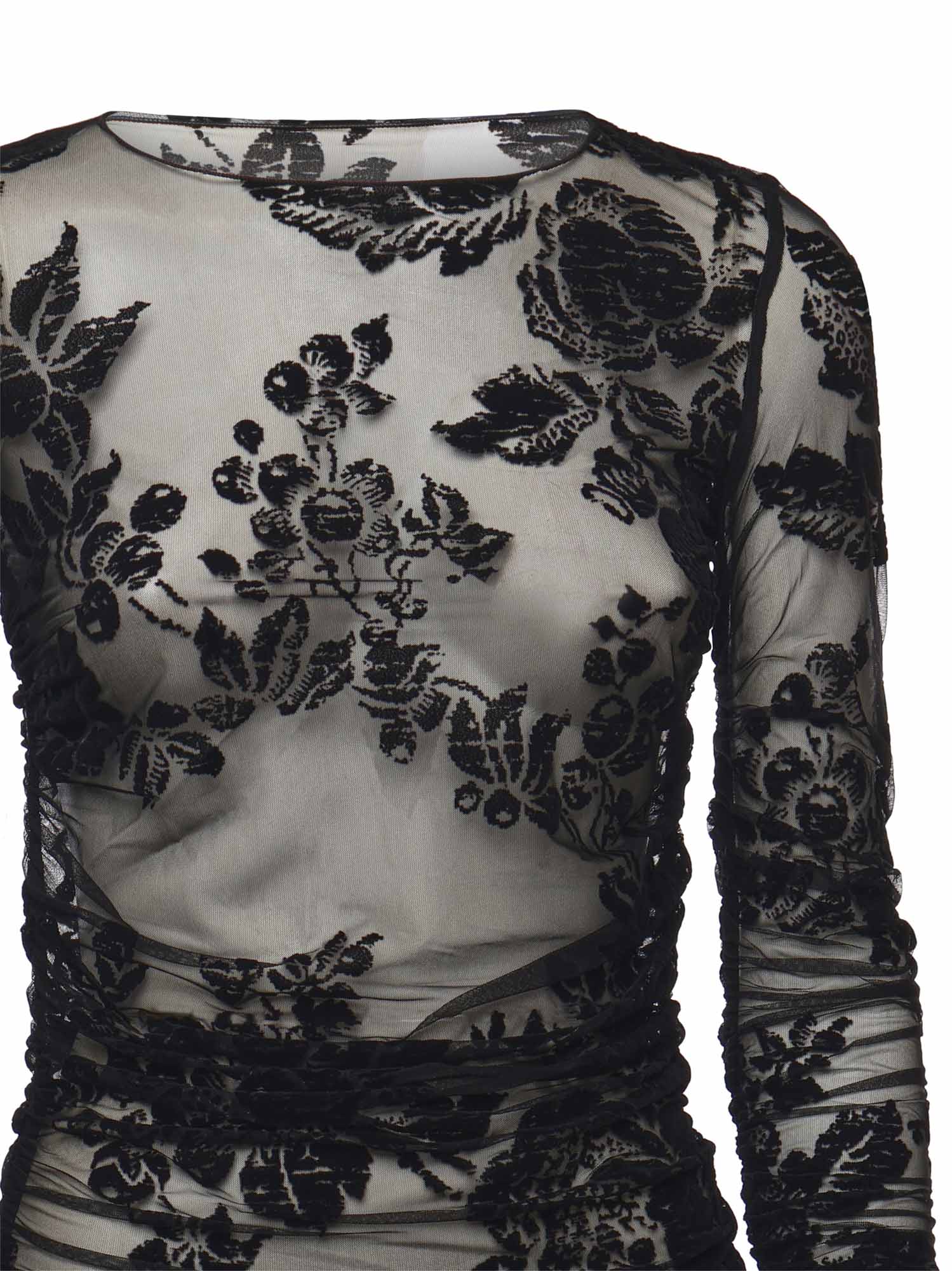 Maglia trasparente stampa flock 105601 A2QDZD0 PINKO 
