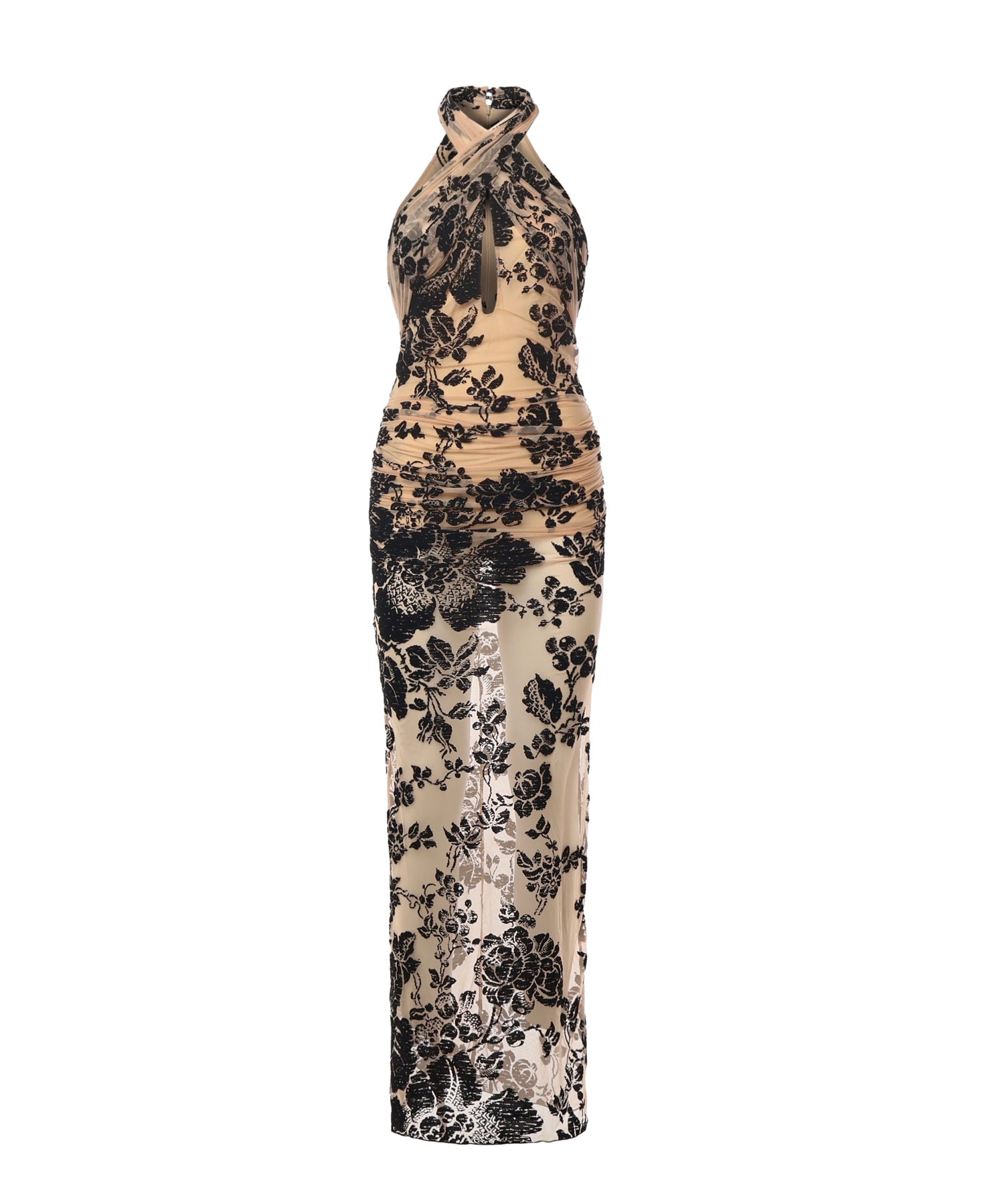 Abito lungo stampa flock 105603 A2QDNZ8 PINKO 