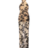 Abito lungo stampa flock 105603 A2QDNZ8 PINKO 