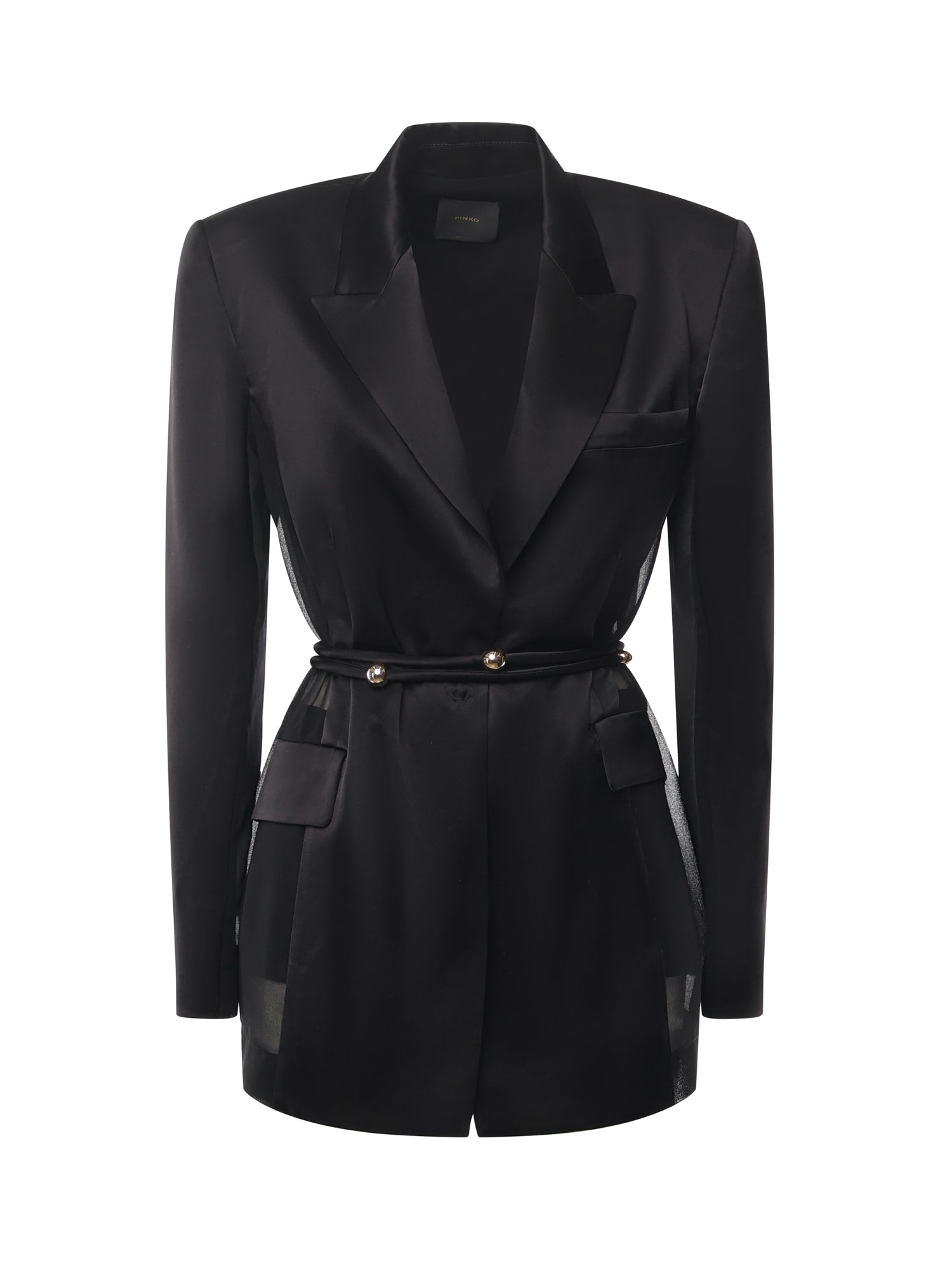 Blazer in satin lucido 105604 A2RAZ99 PINKO 