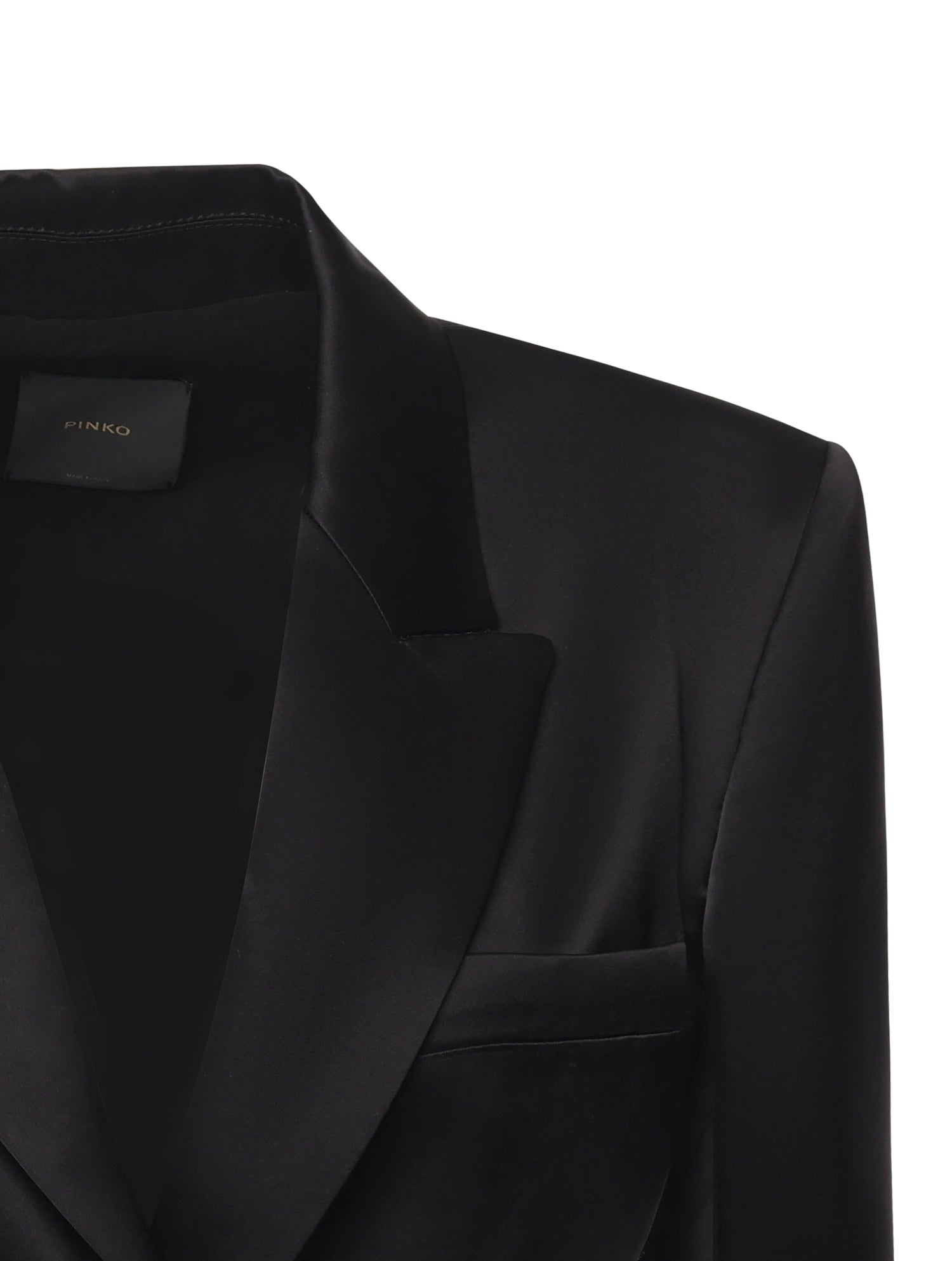 Blazer in satin lucido 105604 A2RAZ99 PINKO 