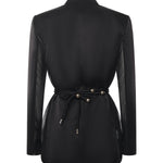 Blazer in satin lucido 105604 A2RAZ99 PINKO 