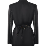 Blazer in satin lucido 105604 A2RAZ99 PINKO 