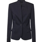 Blazer sfiancato in lana gessata 105626 A2QYEZ1 PINKO 