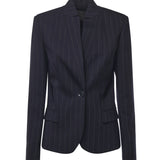 Blazer sfiancato in lana gessata 105626 A2QYEZ1 PINKO 