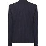 Blazer sfiancato in lana gessata 105626 A2QYEZ1 PINKO 