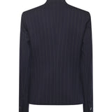 Blazer sfiancato in lana gessata 105626 A2QYEZ1 PINKO 