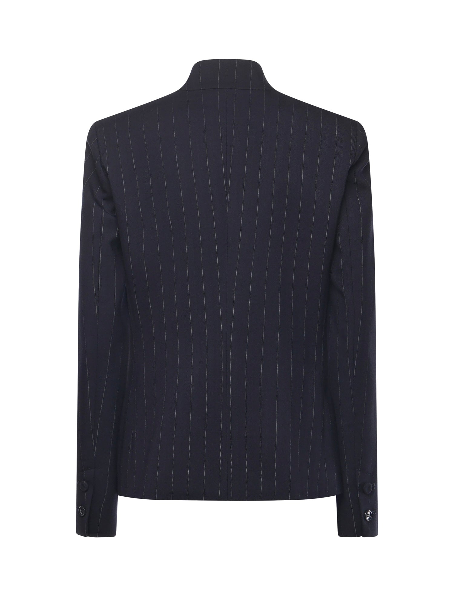 Blazer sfiancato in lana gessata 105626 A2QYEZ1 PINKO 