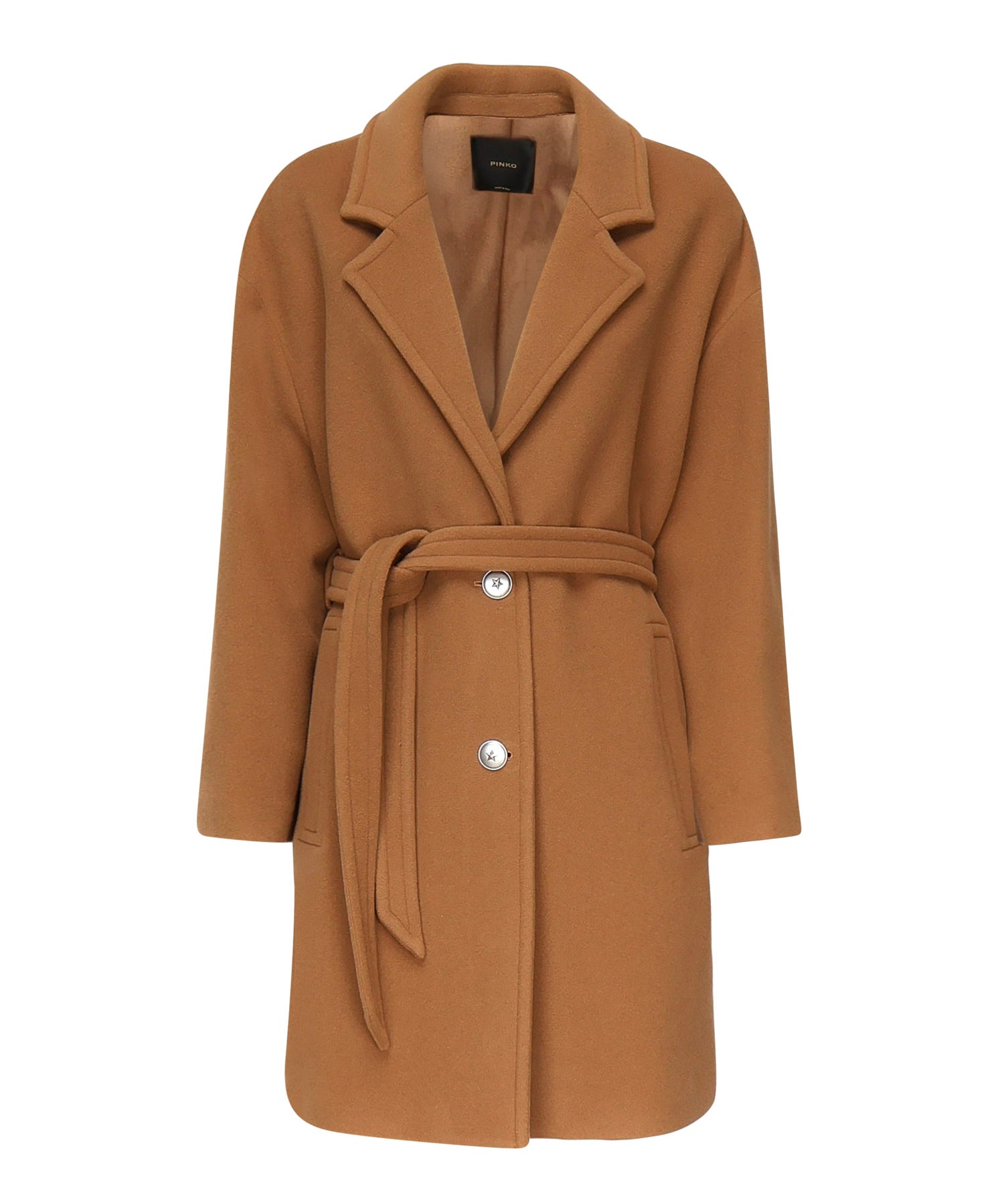 Cappotto monopetto in misto lana 105685 A2SML33 PINKO 