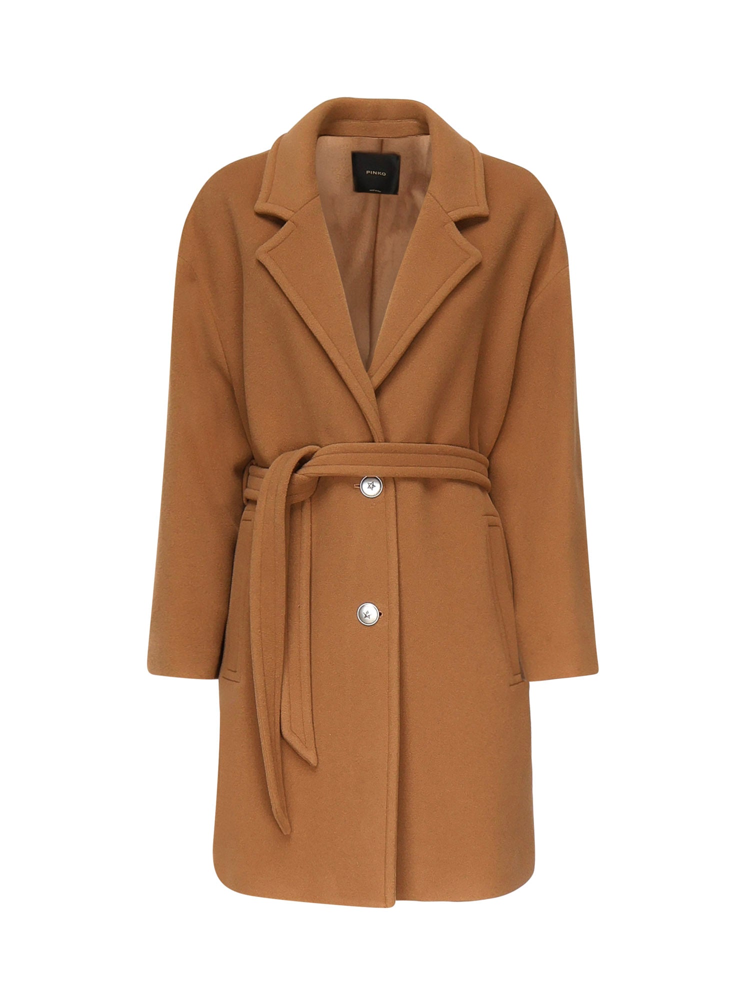 Cappotto monopetto in misto lana 105685 A2SML33 PINKO 