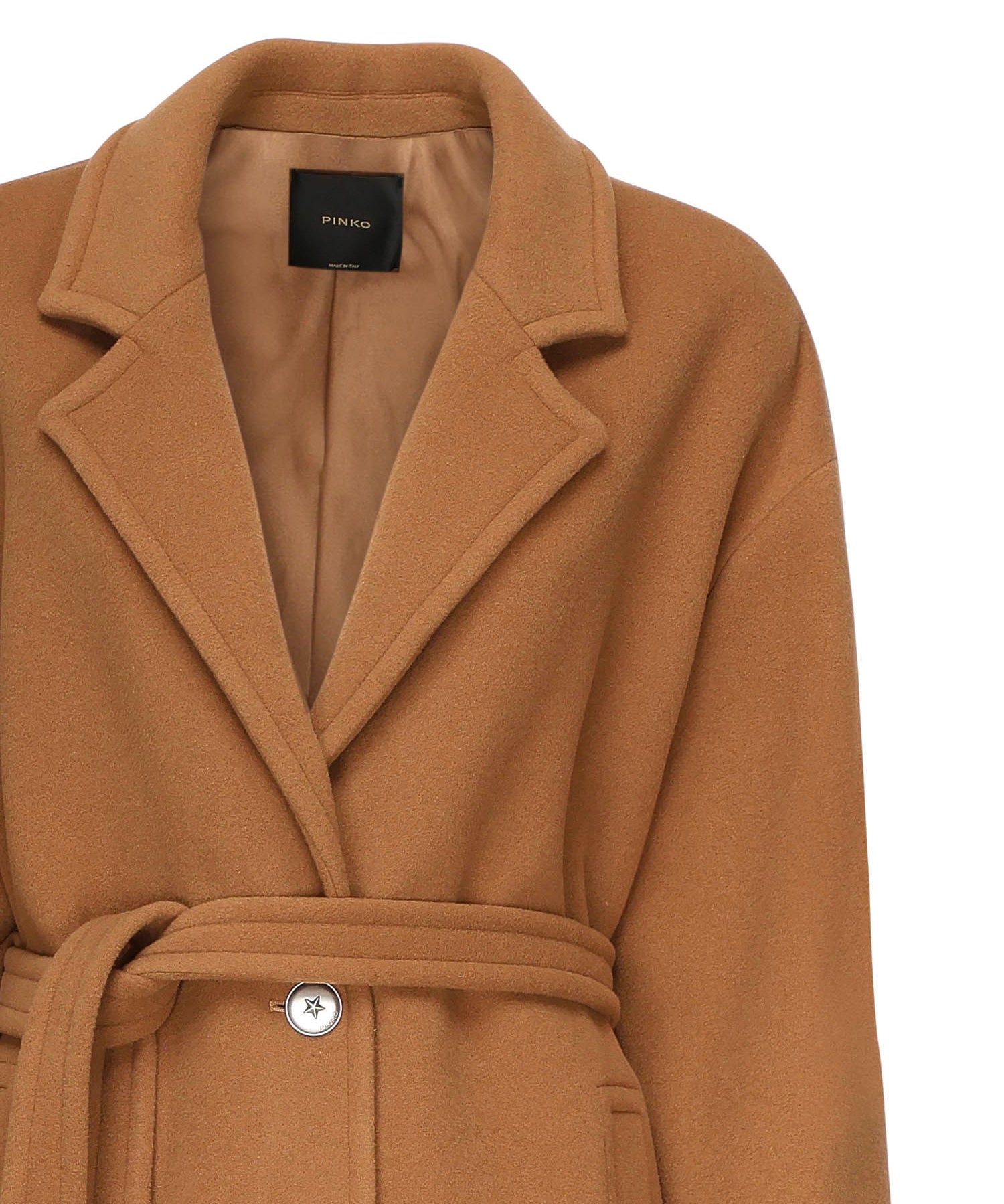 Cappotto monopetto in misto lana 105685 A2SML33 PINKO 
