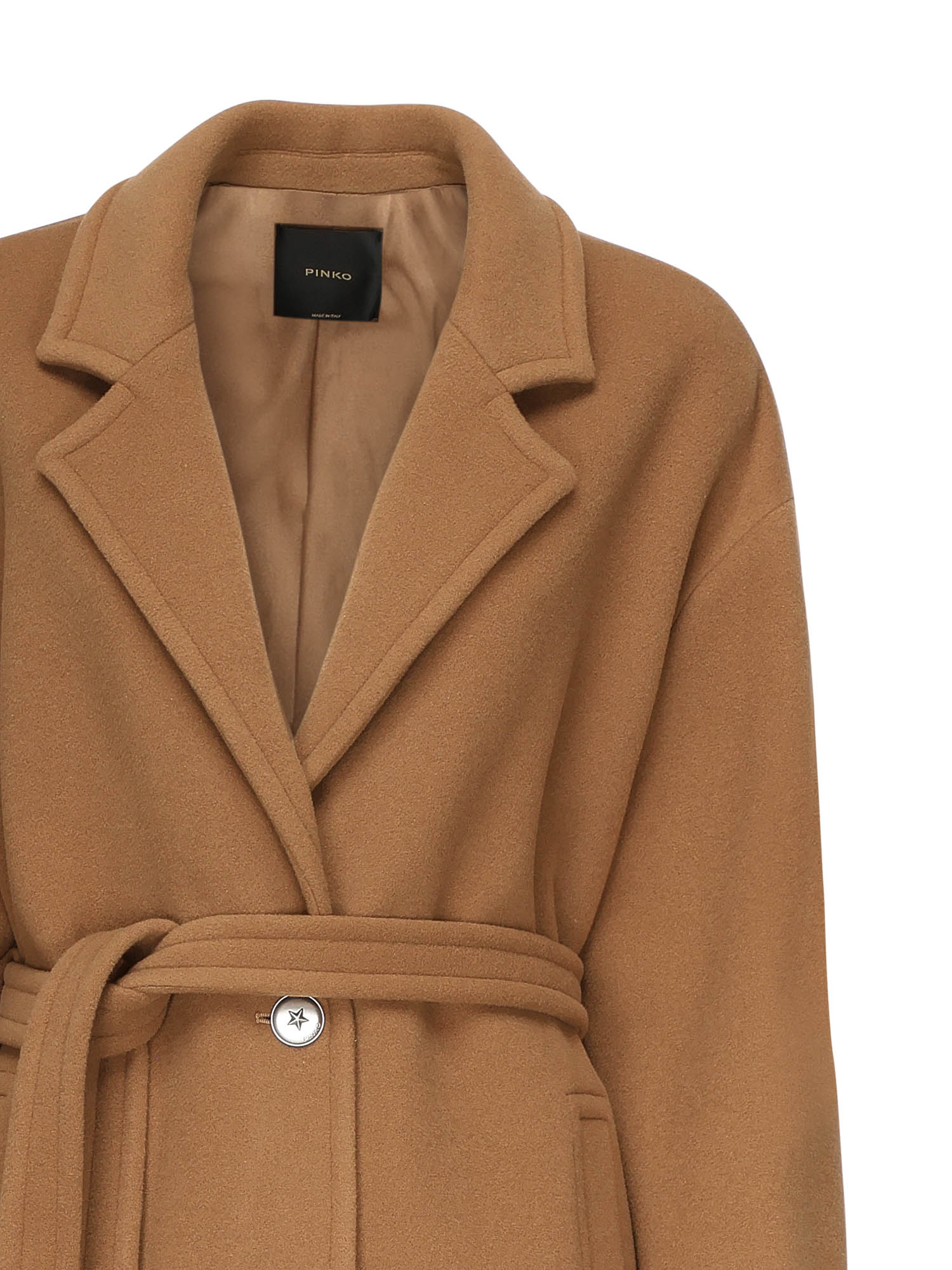 Cappotto monopetto in misto lana 105685 A2SML33 PINKO 