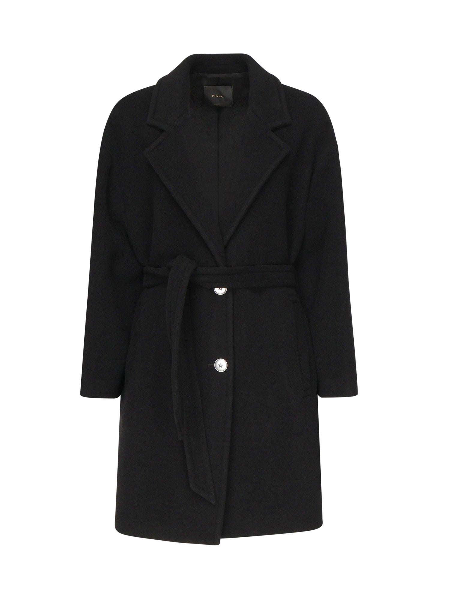 Cappotto monopetto in misto lana 105685 A2SMZ99 PINKO 