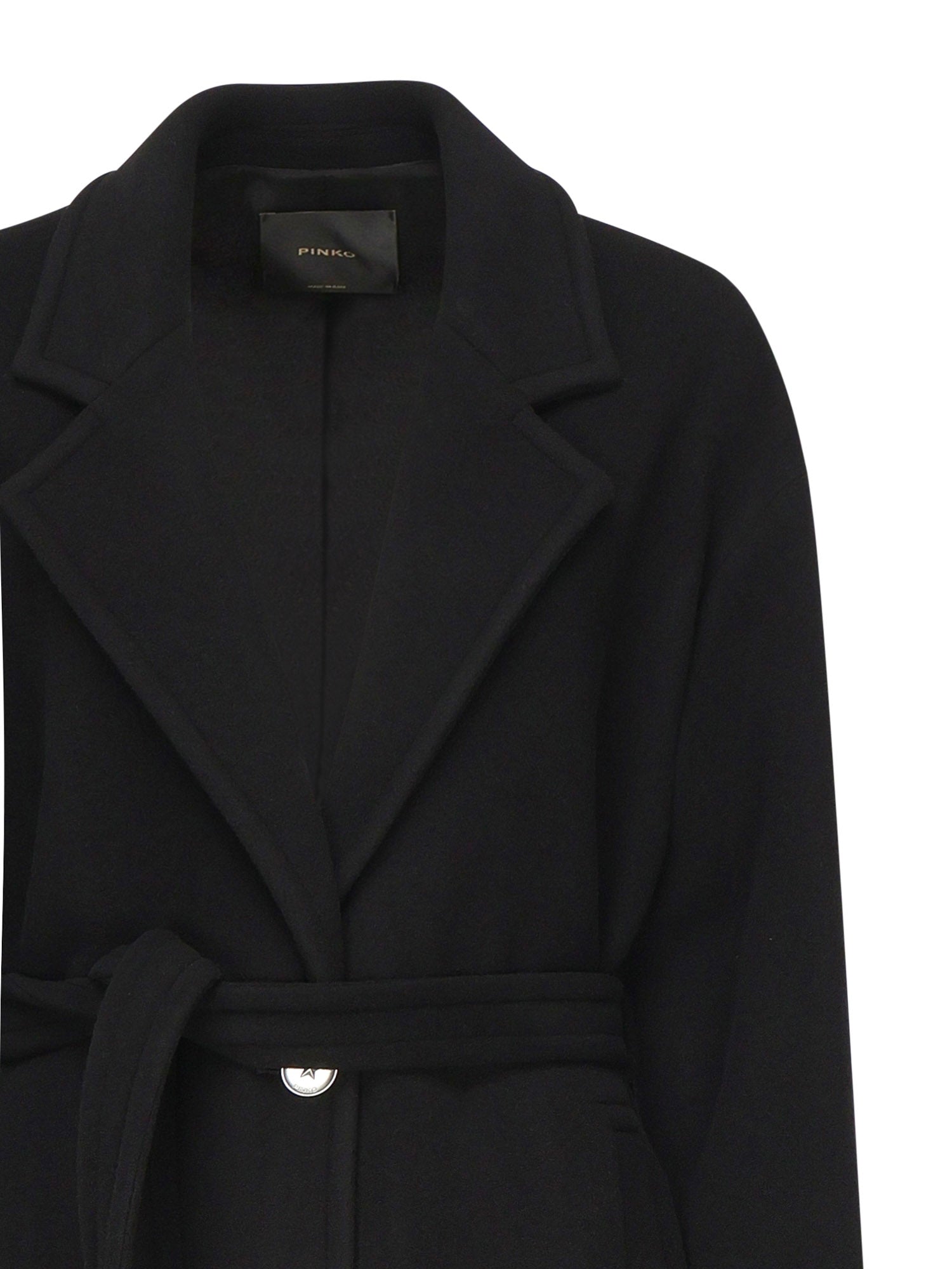 Cappotto monopetto in misto lana 105685 A2SMZ99 PINKO 
