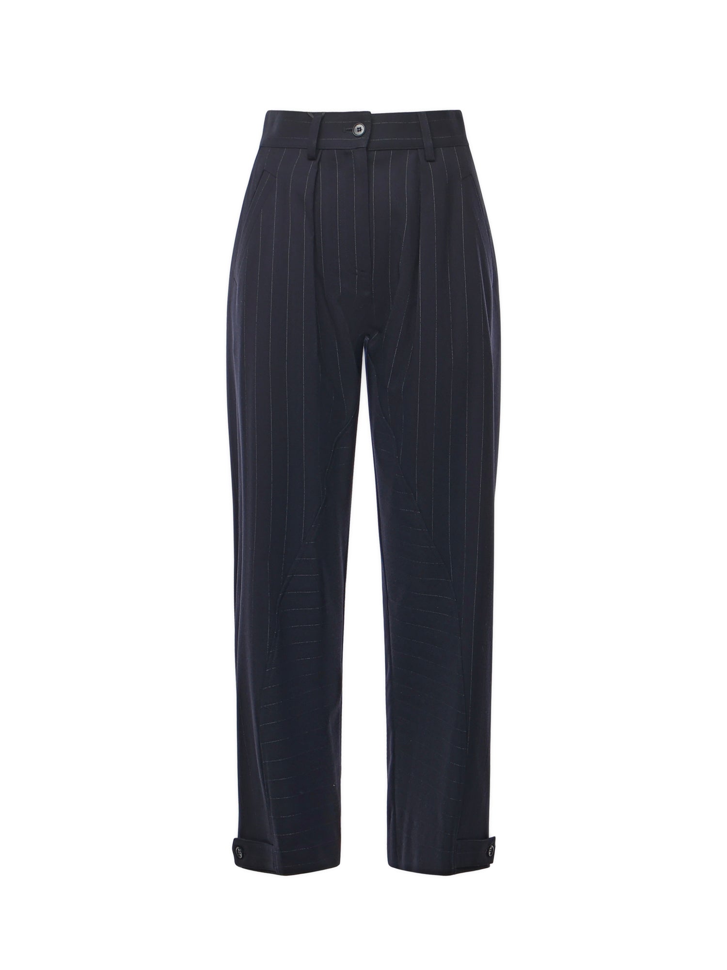 Pantaloni gessati a palloncino in lana 105707 A2QYEZ1 PINKO 