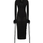 Abito longuette con drappeggio 105780 A2GSZ99 PINKO 