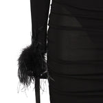 Abito longuette con drappeggio 105780 A2GSZ99 PINKO 