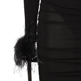 Abito longuette con drappeggio 105780 A2GSZ99 PINKO 