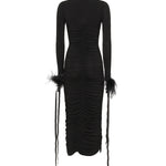 Abito longuette con drappeggio 105780 A2GSZ99 PINKO 