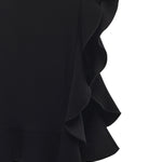 Abito in viscosa con volant 105781 A2Q2Z99 PINKO 