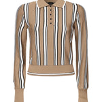 Maglia stile polo a righe 105809 A2UOL4Z PINKO 